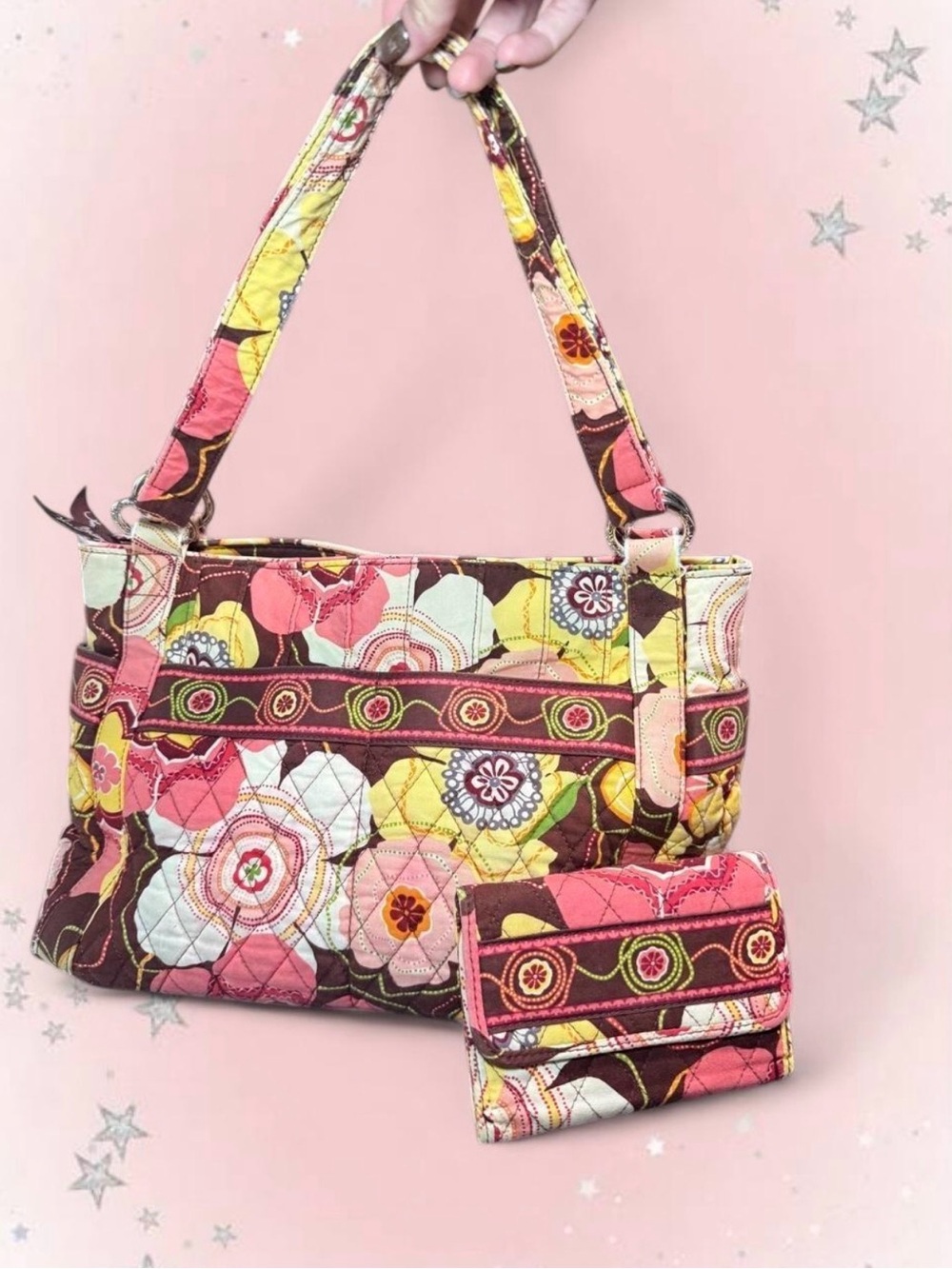 Y2K Vera Bradley Rare Buttercup Pattern Purse with Wallet